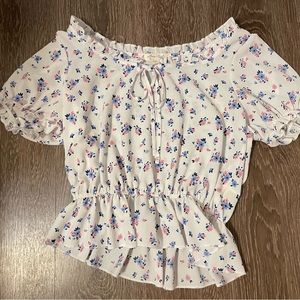 MACYS Floral summer blouse crop top